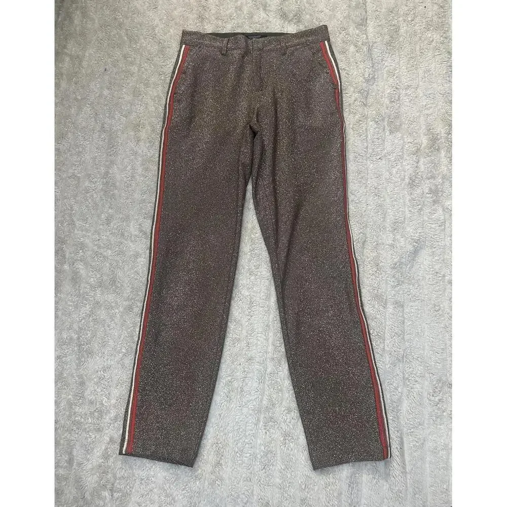 Scotch & Soda gold metallic Lurex tailored pants Size XS